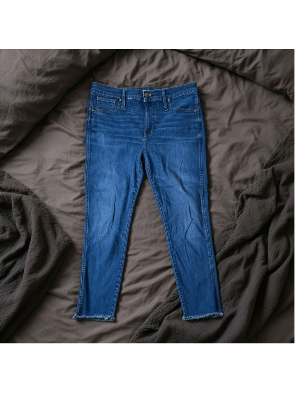 Women's Madewell High Rise Skinny Jeans Blue Size 34P